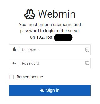 webmin login